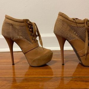 High Heel Brown Ankle Boot